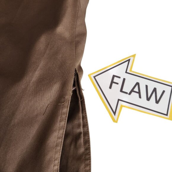 Vintage Foxrun Two By Gale Gould Womens Trench Coat Khaki XL Dark Brown - Picture 3 of 16